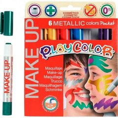 Детский макияж Playcolor Metallic Разноцветный 6 Предметы бар цена и информация | Карнавальные костюмы | pigu.lt