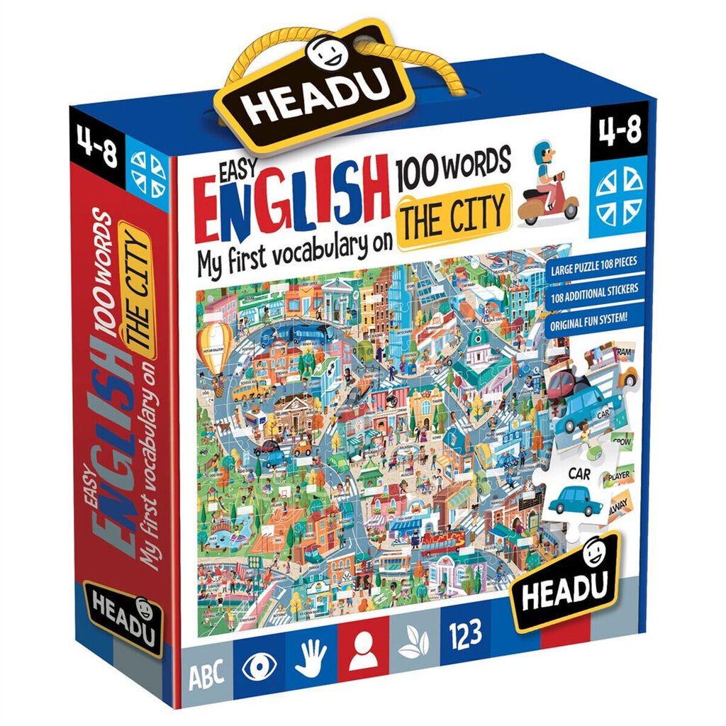 Vaikiška dėlionė Headu Easy English, 108 el. kaina ir informacija | Dėlionės (puzzle) | pigu.lt