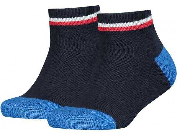 Kojinės vyrams Tommy Hilfiger 100001501563, mėlynos, 2 poros цена и информация | Vyriškos kojinės | pigu.lt