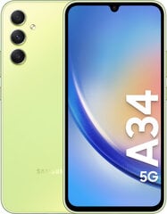 Samsung Galaxy A34 5G 8/256GB SM-A346BLGEEUE Light Green kaina ir informacija | Samsung Dviračių priedai ir aksesuarai | pigu.lt