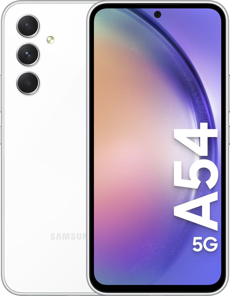 Samsung Galaxy A54 5G 8/128GB SM-A546BZWCEUE White цена и информация | Mobilieji telefonai | pigu.lt