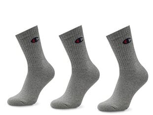 3pk crew socks champion legacy for men's grey u24558em010 цена и информация | Мужские носки | pigu.lt
