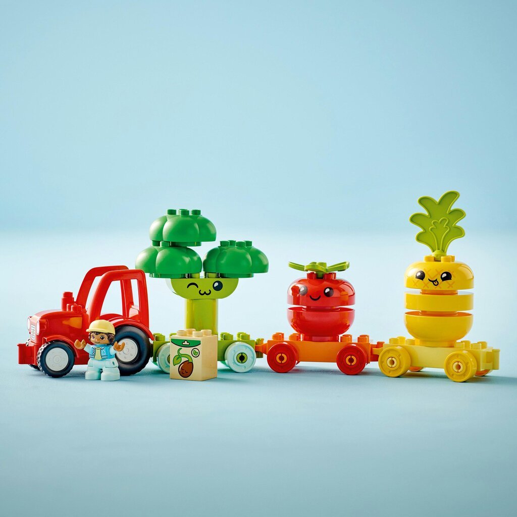 10982 LEGO® DUPLO Vaisių ir daržovių traktorius kaina ir informacija | Konstruktoriai ir kaladėlės | pigu.lt