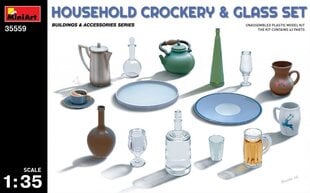 Klijuojamas Modelis MiniArt 35559 Household Crockery & Glass Set 1/35 kaina ir informacija | Klijuojami modeliai | pigu.lt