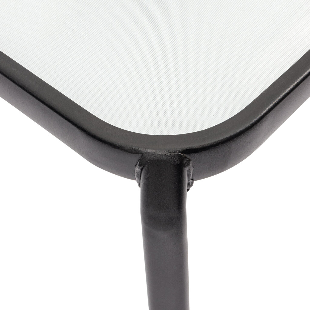 Lauko stalas Mirpol Jupiter K40, juodas/skaidrus kaina ir informacija | Lauko stalai, staliukai | pigu.lt
