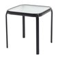 Lauko stalas Mirpol Jupiter K40, juodas/skaidrus kaina ir informacija | Lauko stalai, staliukai | pigu.lt