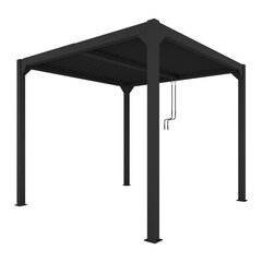 Pavesinė (Pergola) Mirpol Luxe, 3x3 m, juoda kaina ir informacija | Pavėsinės | pigu.lt