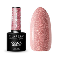 Hibridinis nagų lakas Claresa Color Soak Off Full Glitter, 8, 5 ml цена и информация | Лаки, укрепители для ногтей | pigu.lt