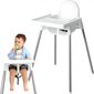 Retoo maitinimo kėdutė + staliukas 2in1, balta kaina ir informacija | Maitinimo kėdutės | pigu.lt