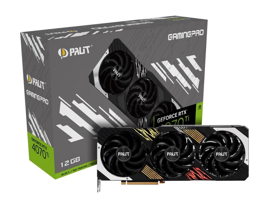 Palit GeForce RTX 4070Ti kaina ir informacija | Vaizdo plokštės (GPU) | pigu.lt