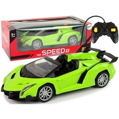 Nuotoliniu būdu valdomas automobilis Sports Car R/C 1:18, žalias цена и информация | Игрушки для мальчиков | pigu.lt