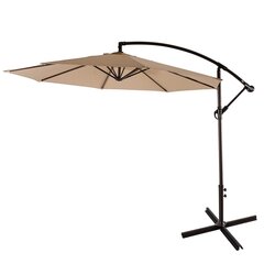 Lauko skėtis su padu ir užvalkalu Select, rudas цена и информация | Зонты, маркизы, стойки | pigu.lt