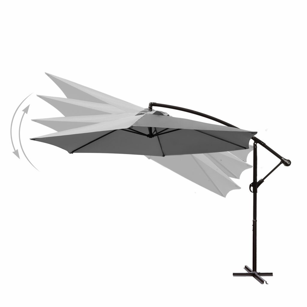 Lauko skėtis su padu ir užvalkalu Select, pilkas цена и информация | Skėčiai, markizės, stovai | pigu.lt
