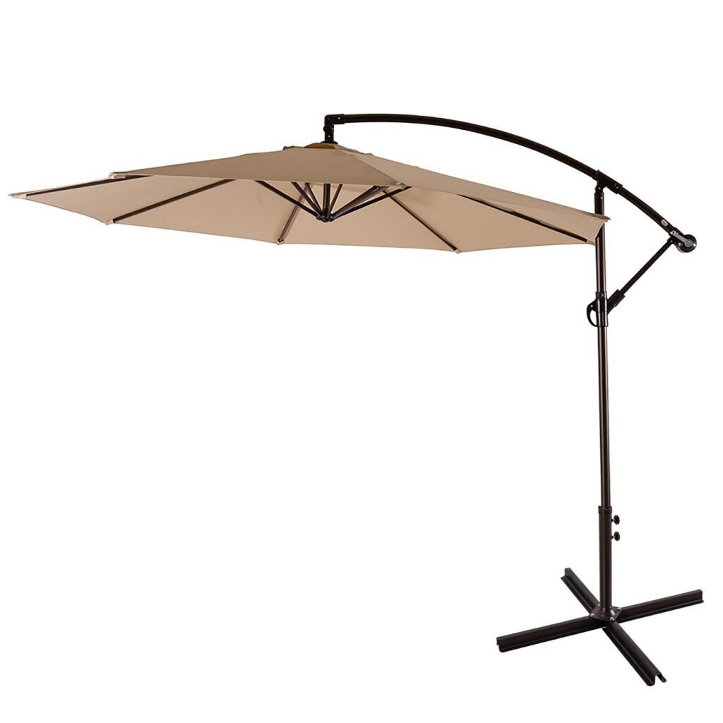 Lauko skėtis su padu Select, rudas цена и информация | Skėčiai, markizės, stovai | pigu.lt