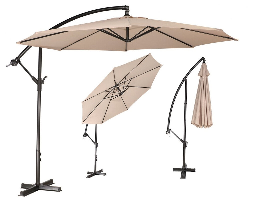 Lauko skėtis su padu Select, rudas цена и информация | Skėčiai, markizės, stovai | pigu.lt
