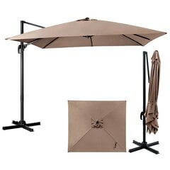 Lauko skėtis su užvalkalu Comfort, rudas цена и информация | Зонты, маркизы, стойки | pigu.lt