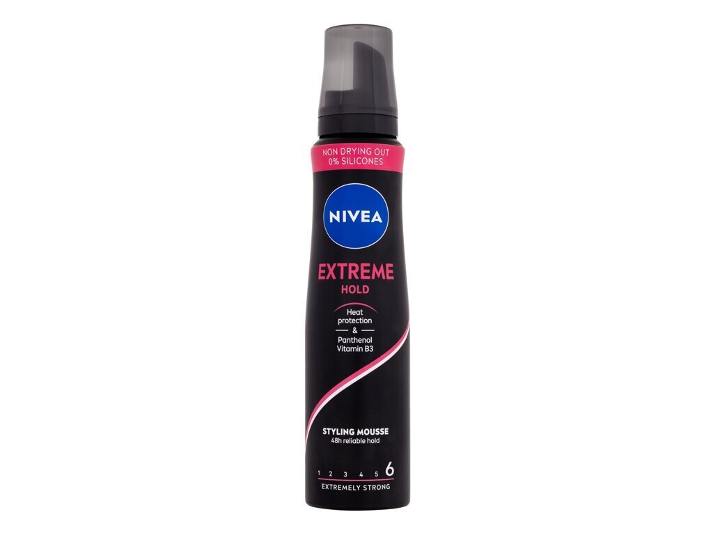 Plaukų formavimo putos Nivea Extreme Hold, moterims, 150 ml цена и информация | Plaukų formavimo priemonės | pigu.lt