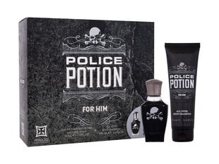 Набор Police Potion For Him: парфюмированная вода, 30 мл + шампунь, 100 мл цена и информация | Мужские духи | pigu.lt