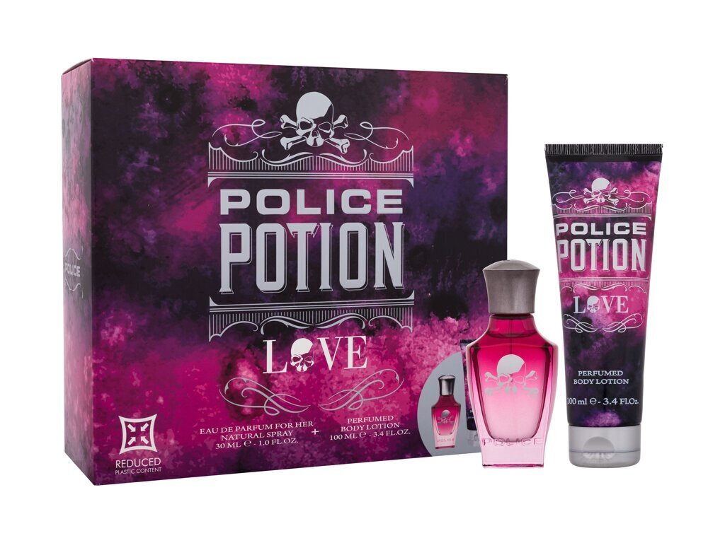 Rinkinys Police Potion Love: kvapusis vanduo, 30 ml + kūno losjonas, 100 ml kaina ir informacija | Kvepalai moterims | pigu.lt