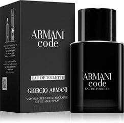 Туалетная вода Giorgio Armani Code For Men EDT, 75 мл цена и информация | Мужские духи | pigu.lt