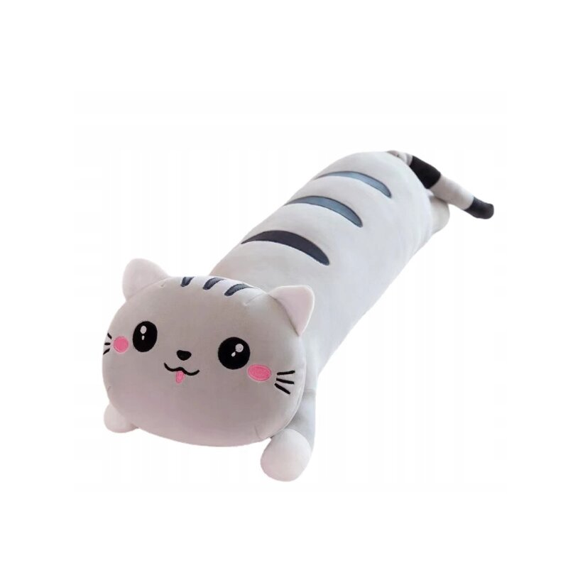 Pliušinis žaislas katė - pagalvė, Pilka, 50cm цена и информация | Minkšti (pliušiniai) žaislai | pigu.lt