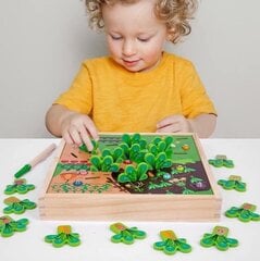 Stalo žaidimas Montessori kirmėliukai ir daržovės sode kaina ir informacija | Stalo žaidimai, galvosūkiai | pigu.lt