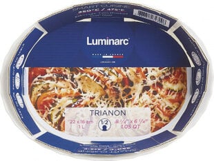 Поднос Luminarc Trianon Овальный Белый Cтекло (22 x 16 cm) (8 штук) цена и информация | Посуда, тарелки, обеденные сервизы | pigu.lt