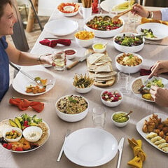 Плоская тарелка Luminarc Diwali Белый Cтекло (25 cm) (24 штук) цена и информация | Посуда, тарелки, обеденные сервизы | pigu.lt