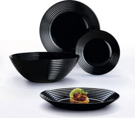 Плоская тарелка Luminarc Harena Чёрный Cтекло (25 cm) (24 штук) цена и информация | Посуда, тарелки, обеденные сервизы | pigu.lt