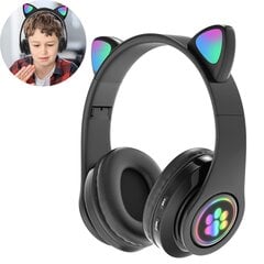 Wireless Headphones With Cat Ears kaina ir informacija | Ausinės | pigu.lt