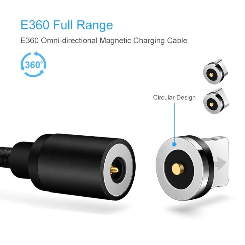 Magnetic 3in1, Micro USB/Type-C/Lightning, 1m kaina ir informacija | Laidai telefonams | pigu.lt