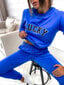 Medvilninis laisvalaikio komplektas moterims Lucky, mėlynas kaina ir informacija | Sportinė apranga moterims | pigu.lt