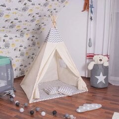 Детская индийская палатка Springos, белая цена и информация | Детские игровые домики | pigu.lt