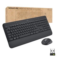 Klaviatūra, pelė Logitech MK650 kaina ir informacija | Klaviatūros | pigu.lt