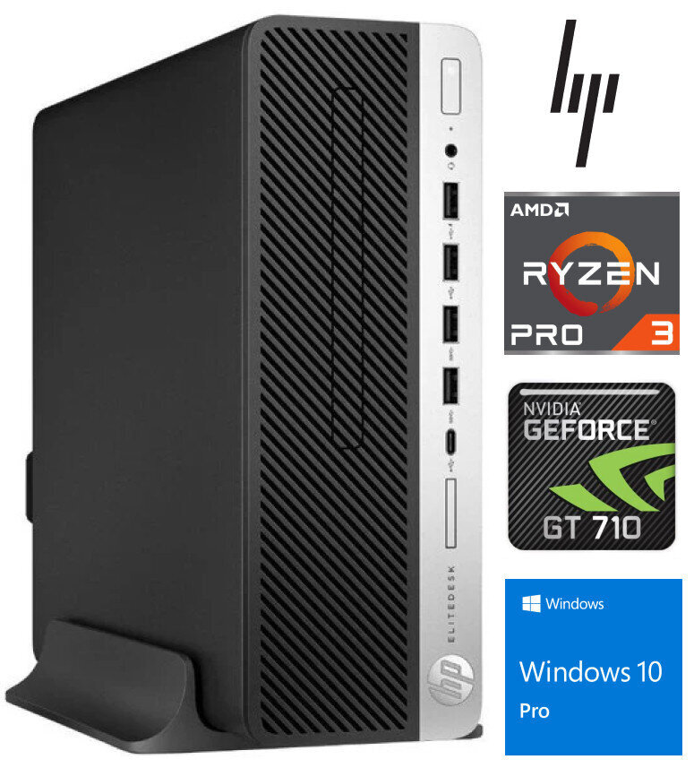 HP EliteDesk 705 G5 SFF Ryzen 3 Pro 3200G 16GB 256GB SSD Win10Pro kaina ir informacija | Stacionarūs kompiuteriai | pigu.lt