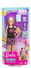 Lėlė auklė su vaiku Barbie kaina ir informacija | Žaislai mergaitėms | pigu.lt