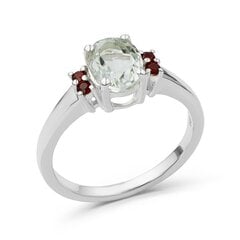 Серебряное (925) кольцо с драгоценными камнями, код ah5456-354 AH5456-354EU-57 цена и информация | Кольца | pigu.lt