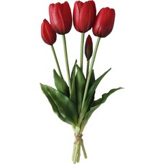 Raudonų tulpių puokštė kaina ir informacija | Dirbtinės gėlės | pigu.lt