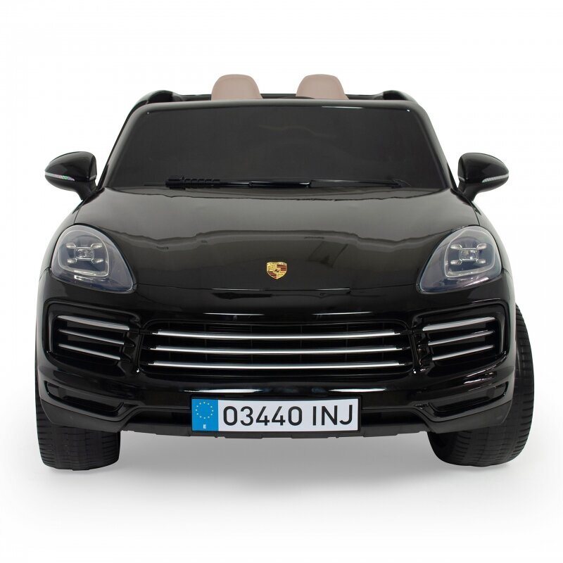 Dvivietis elektromobilis Injusa Porsche Cayenne S, juodas kaina ir informacija | Elektromobiliai vaikams | pigu.lt