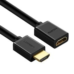 UGREEN HDMI Male to Female Cable 3m (Black) цена и информация | Кабели и провода | pigu.lt