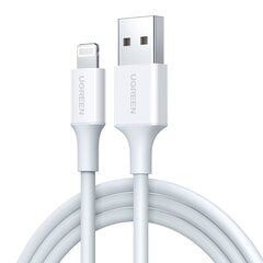 Cable Lightning to USB UGREEN 2.4A US155, 1.5m (white) цена и информация | Кабели и провода | pigu.lt