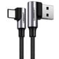 Ugreen USB-C į USB-A 2.0 kampinis kabelis US176, 3A, 3m kaina ir informacija | Kabeliai ir laidai | pigu.lt