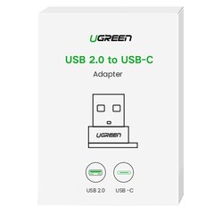 UGREEN USB-C to USB-A 2.0 adapter (black) цена и информация | Адаптеры, USB-разветвители | pigu.lt