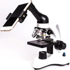 Profesionalus biologinis mikroskopas su telefono laikikliu, 1600X kaina ir informacija | Teleskopai ir mikroskopai | pigu.lt