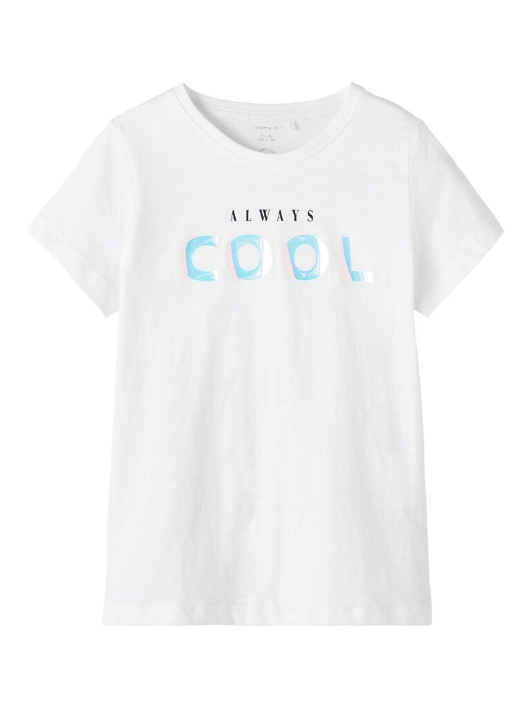 Marškinėliai mergaitėms Name It, balti kaina ir informacija | Marškinėliai mergaitėms | pigu.lt