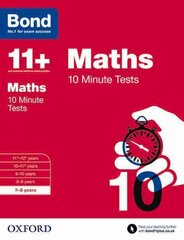 Bond 11plus: maths: 10 minute tests: 7-8 years, 7-8 years kaina ir informacija | Knygos paaugliams ir jaunimui | pigu.lt