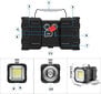 Prožektorių prožektorių žibintuvėlis Baterija Powerbank LED COB kaina ir informacija | Žibintuvėliai, prožektoriai | pigu.lt