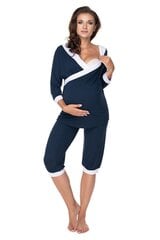 Pižama nėščioms PeeKaboo LKK138236, mėlyna kaina ir informacija | Naktiniai, pižamos moterims | pigu.lt