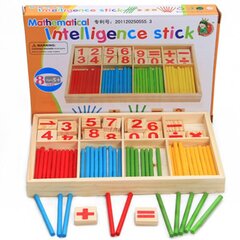 Medinių Montessori skaičiuotuvų rinkinys vaikams kaina ir informacija | Lavinamieji žaislai | pigu.lt