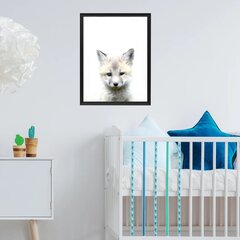 Настенный постер с милой лисой Плакат с животными Декор интерьера для детской комнаты - 40 х 27 см цена и информация | Интерьерные наклейки | pigu.lt